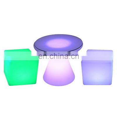 bar stools and tables led cube seating plastic club counter stool chair led furniture for event party
