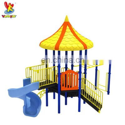 Classic Themes Amusement Park Rides Kids Playhouse Outdoor Games Playsets Plastic Slide Playground Equipment for Kindergarten