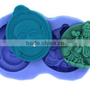 New silicone rubber Buddha molds for baby DIY clay modeling models clay modeling tools resin molds F0264