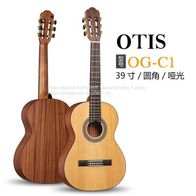 guitars factory OTIS 39 inch Matt Spruce Plywood Classical Guitar C1