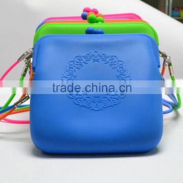 Silicone jelly womens purses/colorful wallets lady bag