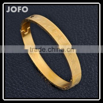 Yiwu JOFO Factory Top Selling Fashion Star Pattern Stainless Steel Bangle SMJ0055