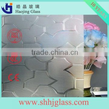haojing colour figured glass/clear Figure Glass/Glass Figured with CE/ISO901 etc