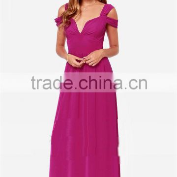 Women's Cute Purple V-Neck Dress