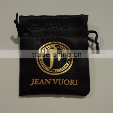 Custom made jewelry bags WITH hot stamping gold logo
