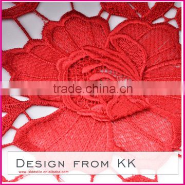 Perpect large flower chemical fabric/water soluble lace fabric