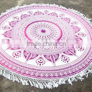 Cotton Round Mandala Hippie Beach Throw Roundie Yoga Mat Designer Decorative Wall Hanging Indian Table Cover Towel