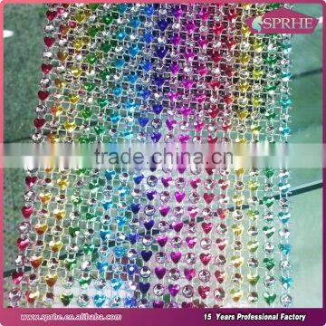 Factory Supply Plastic Rhinestone Mesh Ribbon