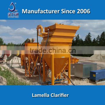 Inclined tube lamella gravity settler for waste water clarification