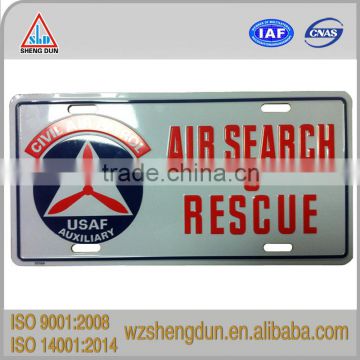 USA license plates in embossing 30*15cm