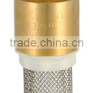 Mesh filter pre-assembly spring brass check valve