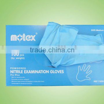 Powdered Nitrile examination latex free gloves