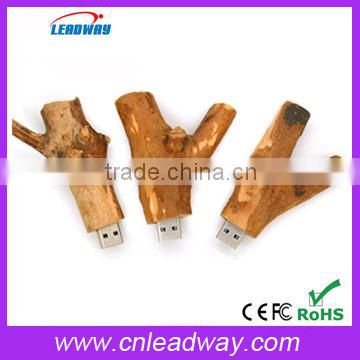Eco Friendly Tree Rranch Wooden USB 2.0 Flash Drive 64MB-64GB