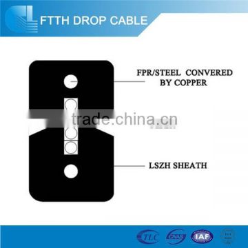 Simple structure 1 core indoor drop fibra optica cable ftth