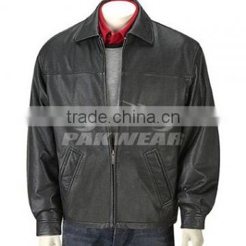 collar style big sizes men leather jackets