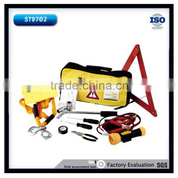15Pcs Roadside Car Emergency Maintenance Tool Bag,Warning Safety Tool Kit