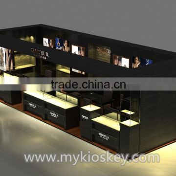 popular customized jewelry kiosk | jewelry display showcase in mall for sale