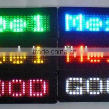 alibaba express china innovative product textile rechargeable electronic plastic magnetic name badge with led display