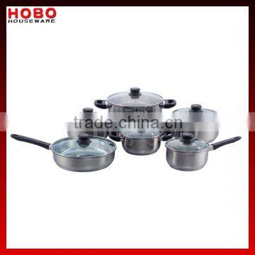 12 Pcs Stainless Steel Scrap Edge Cookware Set Set Stainless Steel Cooking Pot