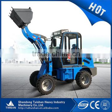 Qingzhou farm machinery mini tractor type wheel loader with hydraulic pilot control