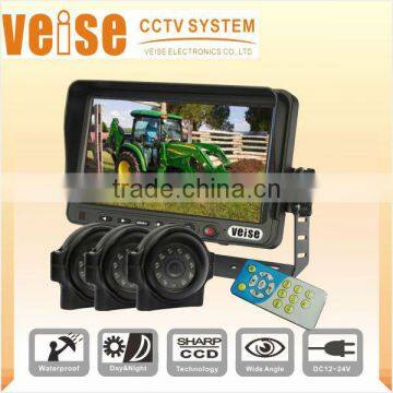 Digital Screen Monitor Support Three-channel 7 inch Split Screen Quad Monitor for Agriculture Equipment