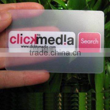 Frosted Translucent PVC Card / Frosted Plastic Cards Printing