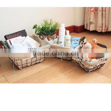 wholesale wire baskets metal wire storage baskets with liners cheap wire baskets