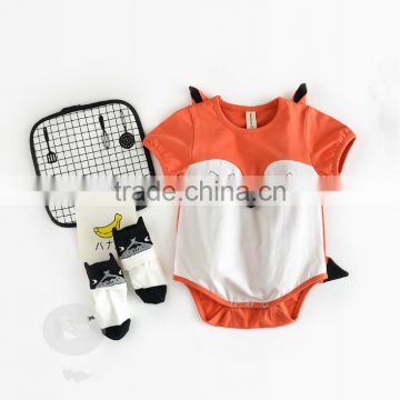 2017 New design baby jumpsuit with fox pattern