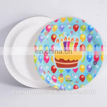 Customed Birthday Themed Paper Tray Paper Plates with Birthday Printed