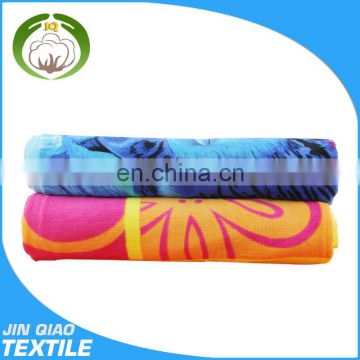 100% cotton velour reactive printed hawaii flower beach towels