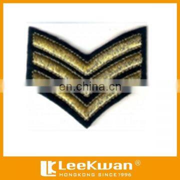 iron-on Embroidery emblem gold thread patch badge