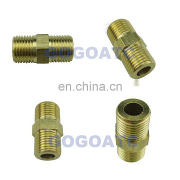 10pcs a lot GOGO Brass sanitary fitting male thread 1/8",1/4",3/8",1/2" BSPP DN15 union water pipe joint circular connector