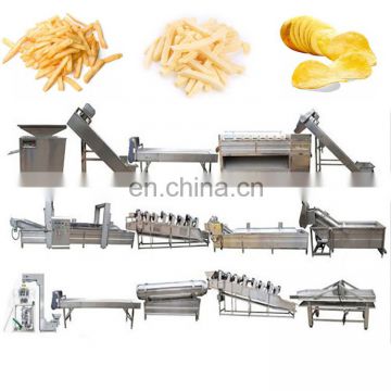 200 / 500 / 1000 kg / h Fully Automatic potato chips Making Machine Frozen French Fries Production Line