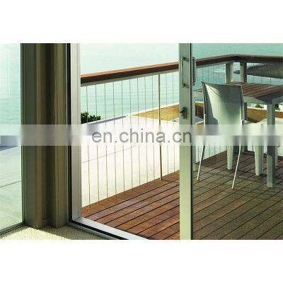 Double glazed aluminum tempered glass sliding doors