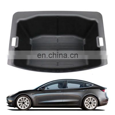New Car Modification Rear Trunk Abs Plastic Storage Box Mat Durable Odorless For Tesla Model 3 2017~ 2019