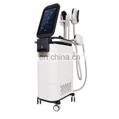 2022 High Intensity 4 Handles EMS neo Rf Air Cooling Painless Muscle Building Body Shape Slimming Machine