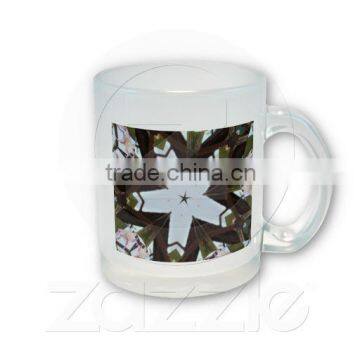 decal frosted glass mug