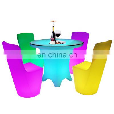 luxury modern furniture plastic sofa /furniture round sofa set led furniture tables and chairs for event party wedding garden