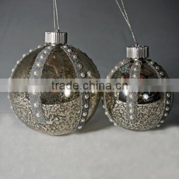mercury with painted finish glass christmas ball ornaments with led