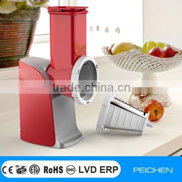 Electric vegetable and fruit Salad Maker,spiral slicer, Electric Vegetable Cutter,with chute-fed electric cone slicer
