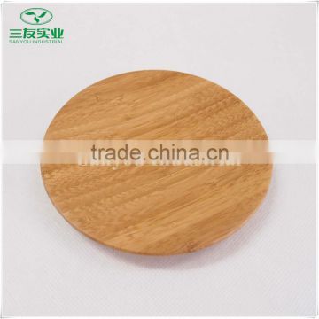 2016 newly good strength Natural Bamboo Plate 16cm Dia
