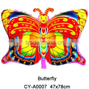 2016wholesale Butterfly shape foil balloon Inflatable animal helium balloon party decoration