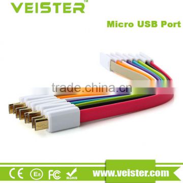 Veister 8 Colors 20CM For iPhone5/5S/5G Magnet Magnetic Flat USB Data Changer Cable Cord