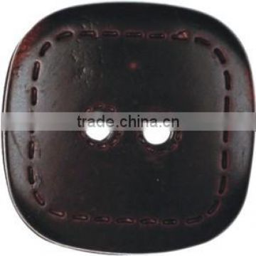 combined leather button for garment