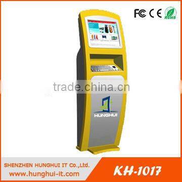 Interactive touch screen visitor management system with fingerprint scanner