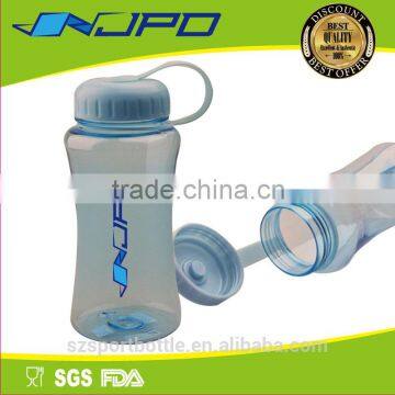 clear CE/EU/FDA certificated plastic sport water bottle custom logo and color