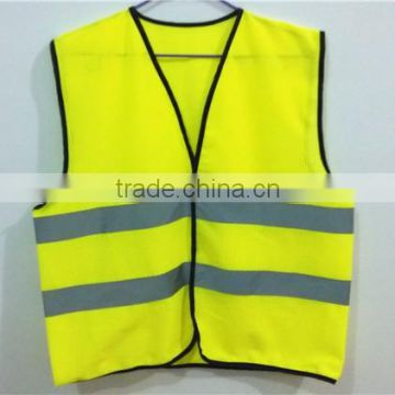 High Visibility Neon Yellow Orange Safety Vest With Reflective Strips 3M In Large Stock For Chile
