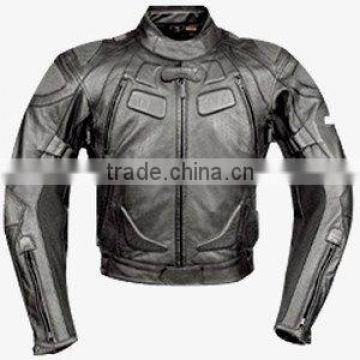 DL-1190 Leather Motorbike Jacket , Auto Racer Wears , German Jacket