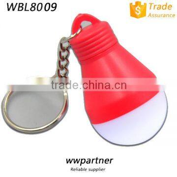 High Quality Plastic Custom Lamp Shape Led KeyChain Wholesale