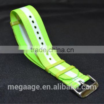 2016 20mm fashion trendy Nato strap leather watch strap twist band with Nylon material